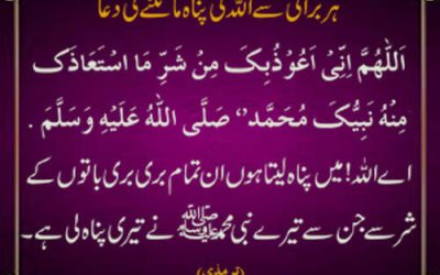 Har Burai Se Allah Ki Panah Mangne Ki Dua