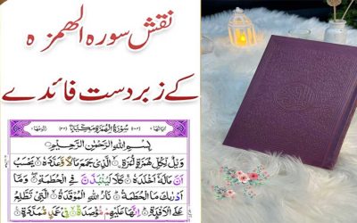 Surah Al-Humazah Ki Fazilat | Naqsh Surah Al-Humazah Benefit