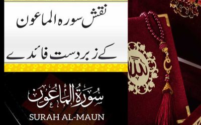 Surah Al-Maun Ki Fazilat | Benefits Of Naqsh Surah Al-Maun